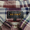 Beams check button up shirt