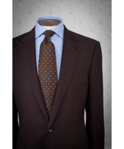 What are some tie colors that go well with a chocolate brown suit