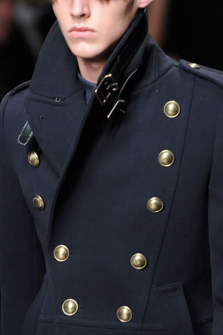 Looking for Military style peacoat by Burberry Prorsum navy color ...