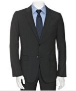 Theory eclipse pinstripe wool 'Dilano M Commerce' 2-button suit with flat front pants