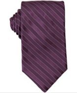 Ike Behar plum sateen striped silk tie