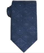 Elie Tahari navy medallion silk tie