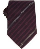 Gucci plum rope stripe 'Serena' silk tie