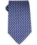 Ferragamo blue spin top printed 'Estate' silk tie