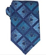 Robert Graham blue box patterned silk tie