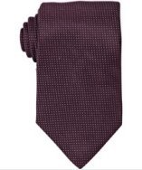 Ike Behar plum mini dot silk tie