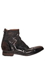 Alberto Fasciani - BACK ZIPPED HORSE CRUST LOW BOOTS