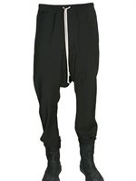 Rick Owens - SILK BLEND NYLON LOW CROTCH TROUSERS