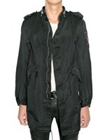 Balmain - LONG PARKA LIGHT GABARDINE COAT