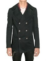 Balmain - DOUBLE BREASTED GABARDINE COAT