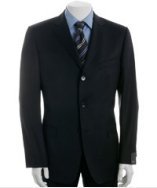 Zegna 'Z Zegna' navy wool 3-button 'City' suit with flat-front trousers