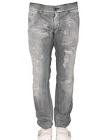 Dolce & Gabbana - 19CM GOLD DESTROYED DENIM JEANS