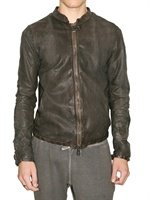 Giorgio Brato - VEGETAL LAMBSKIN BIKER LEATHER JACKET