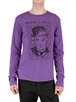 John Galliano - GAZETTE PRINT LONG SLEEVES T-SHIRT