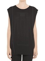 Rad Hourani - LOGO PRINT SUSPENDERS JERSEY TOP