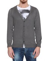 Xagon Man - BASIC V-NECK COTTON KNIT CARDIGAN SWEATE