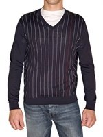 Ballantyne - STRIPED COTTON KNIT SWEATER