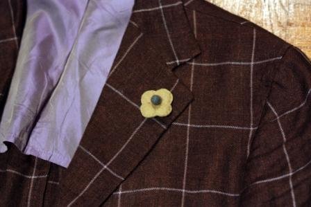 Beige grey felt flower lapel small.jpg