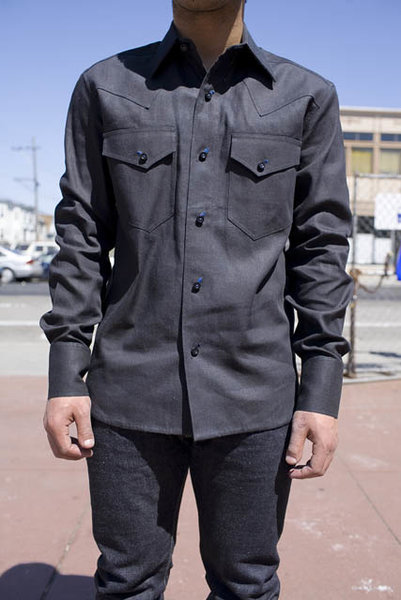 Self Edge Black Denim Long Sleeve