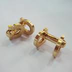 gold cufflinks