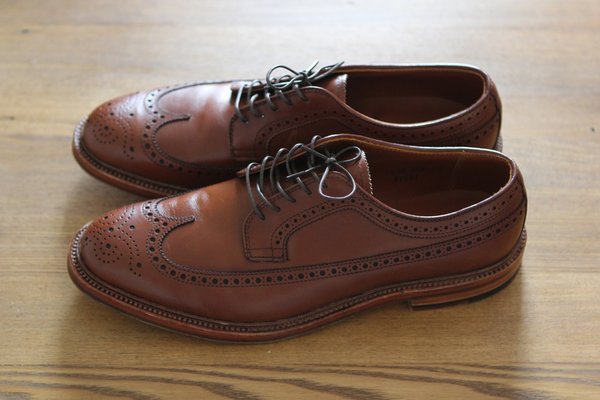 Alden for J. Crew Waxed Tobacco Longwing Blucher 10.5D