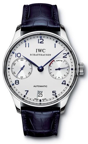 IWC Portuguese Automatic Steel Blue Mens Watch IW500107