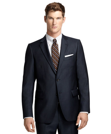 Brooks Brothers Fitzgerald Fit Narrow Tonal Stripe 1818 Suit