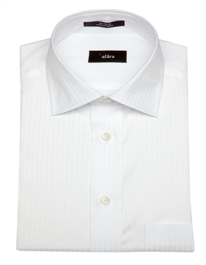 Alara Shirt - WHITE FANTHOM STRIPE EGYPTIAN COTTON CLASSIC FIT SHIRT.