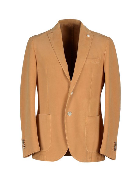 Luigi Bianchi Rough Heavy Cotton Twill Blazer Yellow