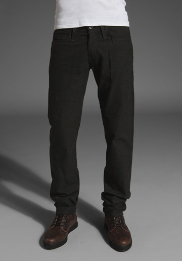 Naked & Famous Charcoal Herringbone Front Profile Fit Pic.jpg