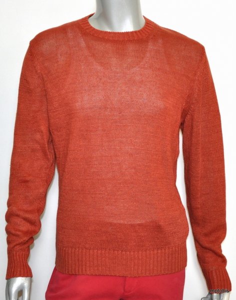 Loro Piana Orange Linen Sweater Fit pic.JPG