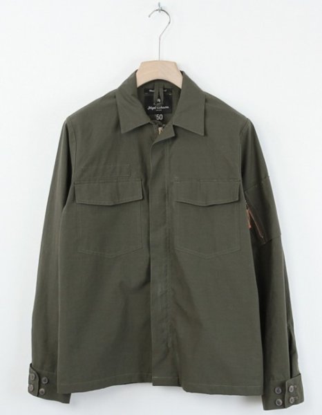Nigel Cabourn Green Zip Shirt Jacket 3.jpg