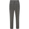 SOLD❗️DRIES VAN NOTEN Pleated Grey Plaid Wool Tweed Pants 48/31-32