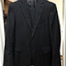SOLD :: Caruso Charcoal Chalk Stripe Wool Flannel Suit 38R