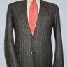 Price Drop: Mint $7990 Kiton Pure Cashmere Flannel Charcoal Stripe Suit 38-40R (48-50 EU)