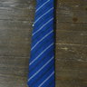 PRICE DROP! NWT Isaia 7 Fold Blue Stripe Textured Silk Tie Retail $225