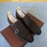 **Price Drop** Carmina Double Monks Brown Chocolate Suede, Simpson Last (7.5)