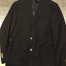SOLD - Epaulet x Southwick navy hopsack/basketweave wool suit 43R