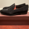 Carmina Shoemaker Black Suede Venetian Loafers 80384 Size 8.5UK/9.5US