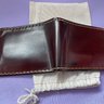 Horween Shell Cordovan Color 8 Bifold wallet by Corter Leather