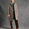 WTB: Drakes Grey Herringbone Wool Raglan Sleeve Overcoat 42