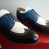 NIB Ferragamo Tramezza Wingtip Derby Spectator, 6.5EE