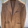 DRAKE’S LONDON Brown Unstructured 3/2 Roll Sportcoat