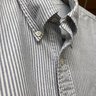 [SOLD] Brooks Brothers OCBD Button Down Shirt Mens XL 16.5-34 Blue University Striped Oxford US made