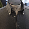 SOLD Anglo-Italian Polo Shirt Long Sleeve Charcoal Size M/L