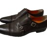 SANTONI DOUBLE BUCKLE MONK STRAP SHOES