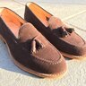 New Church's Custom Grade "Fosbury" English Made Brown Suede Tassel Loafers. Size 10