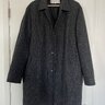 ***SOLD*** Private White V.C. Charcoal Grey Gray Glen Plaid Check Wool Topcoat Overcoat