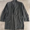 [SOLD] 100% Vicuna Vintage Bespoke Black Overcoat, US46/48