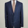 FURTHER DROP! - NWT D'AVENZA NAVY HERRINGBONE WOOL SILK FLANNEL SUIT 42/52R